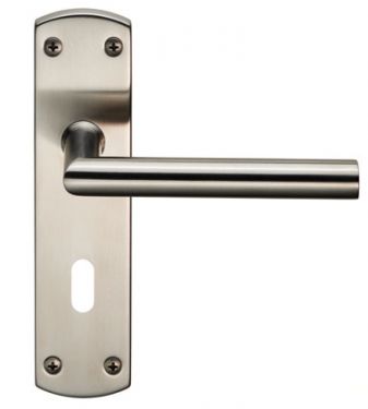 Click Here To Enlarge This Photo Of CSLP1162P/SSS - Carlisle Brass Eurospec Mitred Lock Levers on 172 x 44mm Backplate Satin Stainless Steel