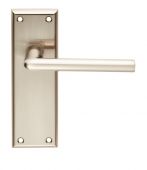 SZR012SN - Carlisle Brass Serozzetta 'Dieci' Lever on Backplate Latch Satin Nickel