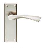 SZR022SN - Carlisle Brass Serozzetta 'Venti' Lever on Backplate Latch Satin Nickel