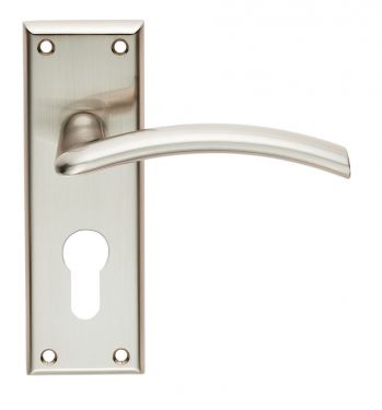 Click Here To Enlarge This Photo Of SZR031YSN - Carlisle Brass Serozzetta 'Trenta' Lever on Euro Profile Backplate (47.5mm c/c) Satin Nickel