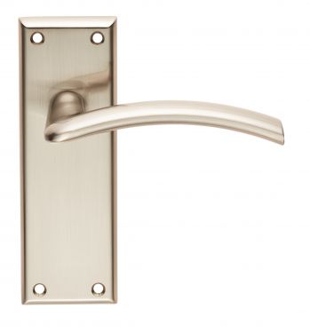 Click Here To Enlarge This Photo Of SZR032SN - Carlisle Brass Serozzetta 'Trenta' Lever on Backplate Latch Satin Nickel