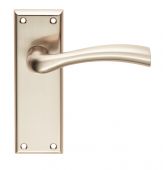 SZR052SN - Carlisle Brass Serozzetta 'Cinquanta' Lever on Backplate Latch Satin Nickel