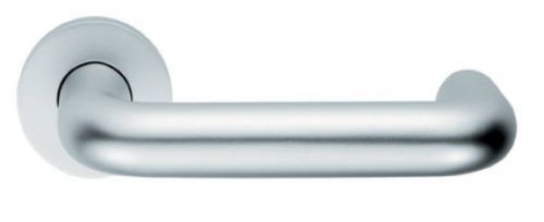 Click Here To Enlarge This Photo Of LRS9000SAA - Carlisle Brass Eurospec 22mm Dia. Round Bar Safety Lever on Rose - Satin Anodised Aluminium