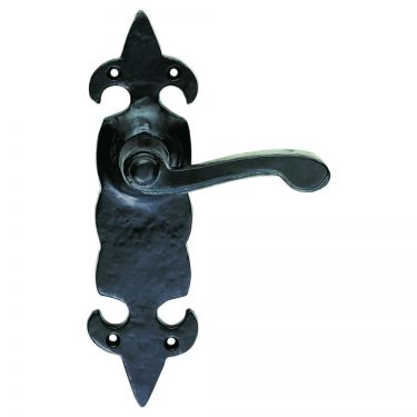 Click Here To Enlarge This Photo Of LF5505 - Carlisle Brass Ludlow Foundries Fleur De Lys Lever Latch Furniture Black Antique