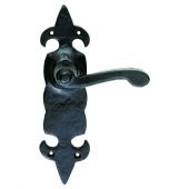 LF5505 - Carlisle Brass Ludlow Foundries Fleur De Lys Lever Latch Furniture Black Antique