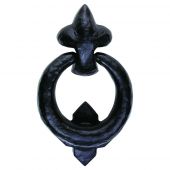 LF5590 - Carlisle Brass Ludlow Foundries Ring Door Knocker 95mm Black Antique