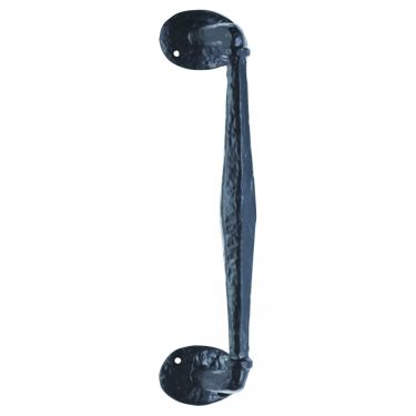Click Here To Enlarge This Photo Of LF5266 - Carlisle Brass Ludlow Foundries Offset Pull Handle On Rose 238mm Black Antique