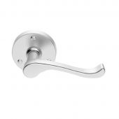 DL56SC - Carlisle Brass Victorian Scroll Lever on Round Rose Satin Chrome