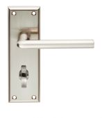 SZR013SN - Carlisle Brass Serozzetta 'Dieci' Lever on Bathroom Backplate (57mm c/c) Satin Nickel