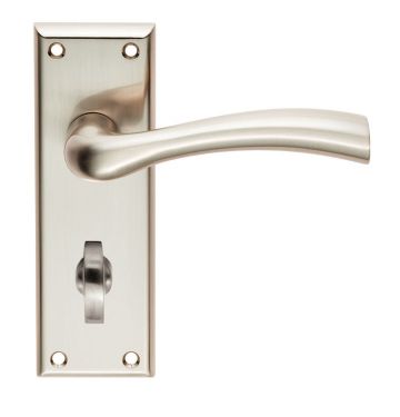 Click Here To Enlarge This Photo Of SZR053SN - Carlisle Brass Serozzetta 'Cinquanta' Lever on Bathroom Backplate (57mm c/c) Satin Nickel