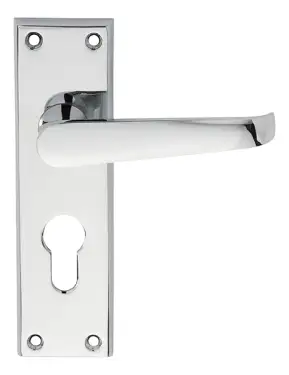 Click Here To Enlarge This Photo Of M30YCP - Carlisle Brass Victorian Lever Lock Euro Profile Furniture &lpar;47&period;5mm c&sol;c&rpar; Polished Chrome