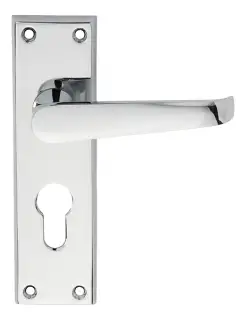 M30YCP - Carlisle Brass Victorian Lever Lock Euro Profile Furniture &lpar;47&period;5mm c&sol;c&rpar; Polished Chrome