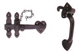 LF5535 - Carlisle Brass Ludlow Foundries Thumb Latch Set Black Antique
