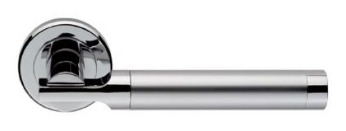 Click Here To Enlarge This Photo Of SZM110SCCP - Carlisle Brass Serozzetta 'Azul' Lever on Round Rose Satin Chrome/Polished Chrome
