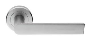 SZM210SC - Carlisle Brass Serozzetta 'Edge' Lever on Screw on Rose Satin Chrome