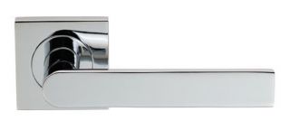 SZM210SQCP - Carlisle Brass Serozzetta 'Edge' Lever on Square Rose Polished Chrome