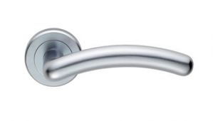 ZIN3003SC - Carlisle Brass Serozzetta 'Noxia' Lever on Round Rose Satin Chrome