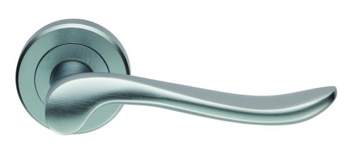 Click Here To Enlarge This Photo Of ZIN3130SC - Carlisle Brass Serozzetta 'Verdun' Lever on Round Rose Satin Chrome