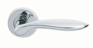 ZIN3131PC - Carlisle Brass Serozzetta 'Shark' Lever on Round Rose Polished Chrome