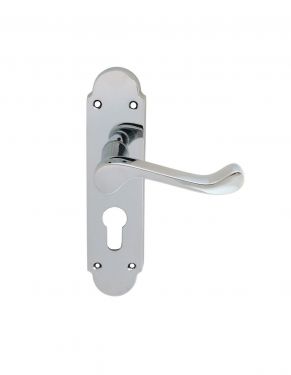 Click Here To Enlarge This Photo Of DL168YCP - Carlisle Brass 'Oakley' Lever Furniture Euro Profile (47.5mm c/c) Polished Chrome