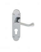 DL168YCP - Carlisle Brass 'Oakley' Lever Furniture Euro Profile (47.5mm c/c) Polished Chrome