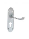 DL168YSC - Carlisle Brass 'Oakley' Lever Furniture Euro Profile (47.5mm c/c) Satin Chrome