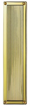Click Here To Enlarge This Photo Of M1002 - Carlisle Brass Queen Anne Finger Plate 305 x 70mm Polished Brass