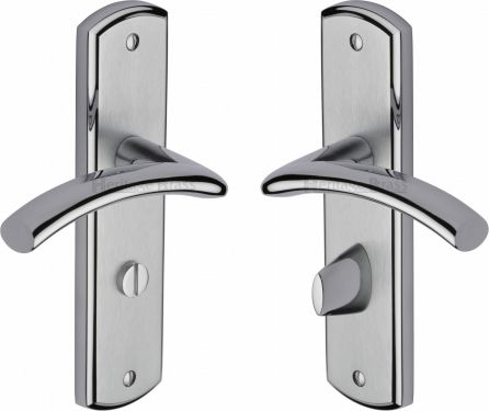 Click Here To Enlarge This Photo Of CEN1030-AP Heritage Brass Door Handle For Bathroom Centaur Design Apollo Finish