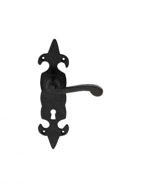 Click Here To Enlarge This Photo Of LF5504 - Carlisle Brass Ludlow Foundries Fleur De Lys Lever Lock Furniture Black Antique