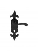 LF5504 - Carlisle Brass Ludlow Foundries Fleur De Lys Lever Lock Furniture Black Antique