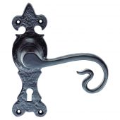 LF5116 - Carlisle Brass Ludlow Foundries Curly Tail Lever Lock Furniture Black Antique