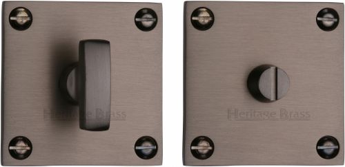 Click Here To Enlarge This Photo Of BAU1555-MB Heritage Brass Square Low Profile Thumbturn & Emergency Release Matt Bronze Finish