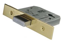 LDB5525PVD - Carlisle Brass Eurospec Easi-T British Standard 5 Lever Deadlock 64mm PVD Stainless Brass