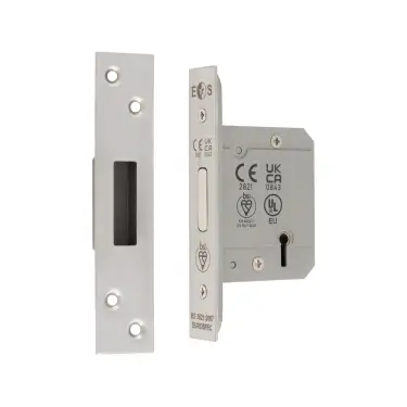 Click Here To Enlarge This Photo Of LDB5525SSS - Carlisle Brass Eurospec Easi-T British Standard 5 Lever Deadlock 64mm Satin Stainless Steel