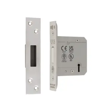Click Here To Enlarge This Photo Of LDB5530SSS - Carlisle Brass Eurospec Easi-T British Standard 5 Lever Deadlock 76mm Satin Stainless Steel
