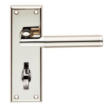 Click Here To Enlarge This Photo Of SZR063PNSN - Carlisle Brass Serozzetta 'Sessanta' Lever on Backplate Bathroom 57mm Satin Nickel/Polished Nickel