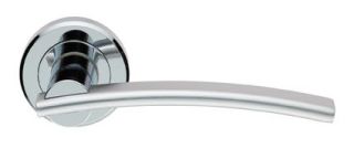 ZIN3129PC/SC - Carlisle Brass Serozzetta 'Cumulus' Lever on Round Rose Concealed Fix Satin Chrome/Polished Chrome