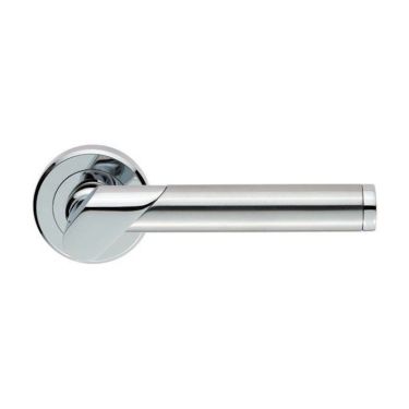 Click Here To Enlarge This Photo Of ZIN3139PC/SC - Carlisle Brass Serozzetta 'Irwin' Lever on Round Rose Concealed Fix Satin Chrome/Polished Chrome