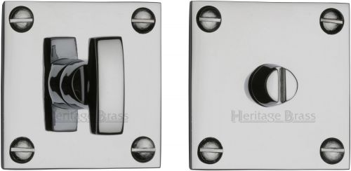 Click Here To Enlarge This Photo Of BAU1555-PC Heritage Brass Square Low Profile Thumbturn & Emergency Release Polished Chrome Finish