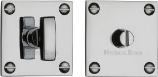 BAU1555-PC Heritage Brass Square Low Profile Thumbturn & Emergency Release Polished Chrome Finish