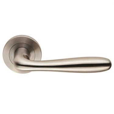 Click Here To Enlarge This Photo Of SWL1127SSS - Carlisle Brass Eurospec 'Peninsula' Designer Lever on Round Rose (G304) Satin Stainless Steel