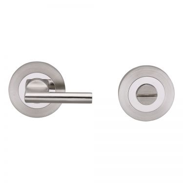 Click Here To Enlarge This Photo Of SWT1025DUO - Carlisle Brass Eurospec Large Disabled Turn & Coin Release Satin Stainless Steel/Polished Stainless Steel