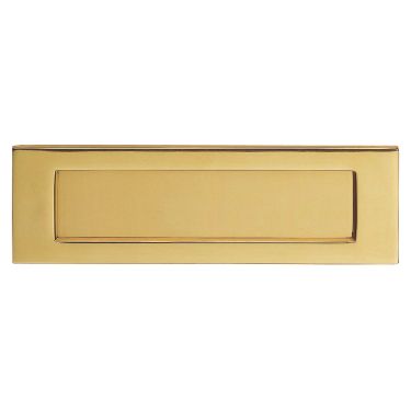Click Here To Enlarge This Photo Of M36B - Carlisle Brass Victorian Letter Plate (Polished Brass) Size: 277.5x77mm - c/c: 241mm - Aperture: 210x53mm