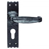 LF5507Y - Carlisle Brass Ludlow Foundries Slimline V Euro Profile Lever Lock Furniture (47.5mm c/c) Black Antique