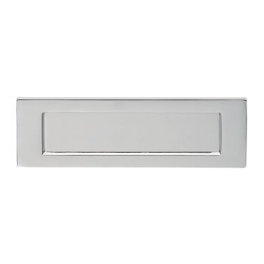 Click Here To Enlarge This Photo Of M36BCP - Carlisle Brass Victorian Letter Plate (Polished Chrome) Size: 277.5x95mm - c/c: 241mm - Aperture: 210x53mm