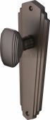 CHA1910-MB Heritage Brass Mortice Knob on Latch Plate Charlston Design Matt Bronze Finish