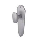 CHA1910-SC Heritage Brass Mortice Knob on Latch Plate Charlston Design Satin Chrome Finish