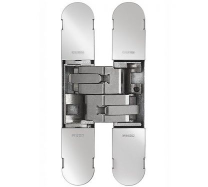 Click Here To Enlarge This Photo Of CI001129NIK00 - Carlisle Brass CEAM 1129 3D Concealed Hinge 100 x 22mm (Max 25kg per 2 hinges, 40 kg per 3 hinges) Nickel Plated