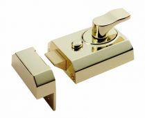 RCN8260EB - Carlisle Brass Eurospec Rim Cylinder Nightlatch 60mm c/w Cylinder Electro Brass
