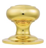 M51 - Carlisle Brass Centre Door Knob 86mm Rose Polished Brass